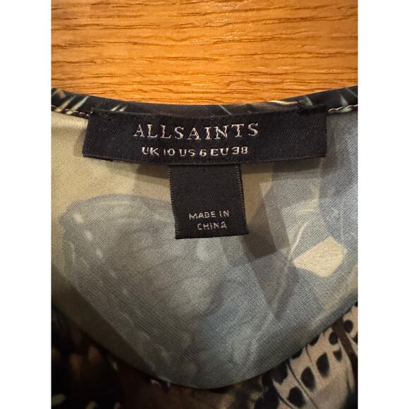 ALLSAINTS Hadley Diana Dress butterfly print size 6 (new) - Picture 6 of 7